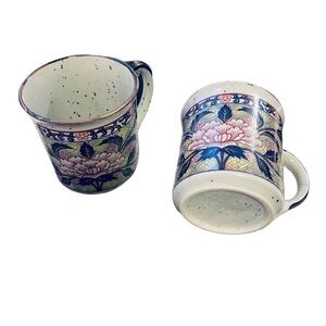 VINTAGE otagiri style floral coffee cup mugs